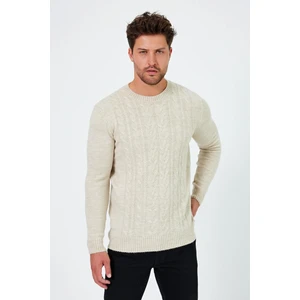 Alexander Gardi Saç Örgü Desenli Regular Fit Kazak (E24-EZE-16)