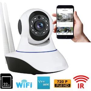 3Antenli Bebek Izleme Kamerası Gece Görüşlü Ip Güvenlik Kamerası 360 Derece Hareket Sensörlü