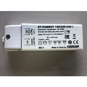 105W Eletronik Trafo  Et-Parrot 35W-105W/220-240V   GİRİŞ:220V ÇIKIŞ:11,5V