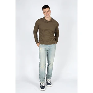 Lee Cooper Sirius Erkek Polo Yaka Sweatshirt Olive