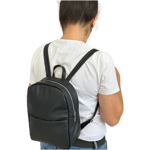 Mini Kadın Sırt Çantası-Siyah Suni Deri-Vip Home Bags
