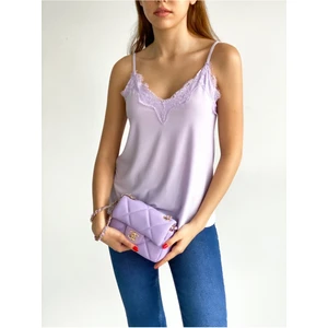 Be Chic Kadın Lila Dantelli Atlet