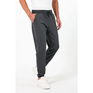 Kalın Antrasit Erkek Eşofman Altı Jogger Arka Cepli Lastik Paça Regular Fit Şardonsuz