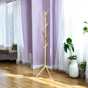 Askılık  Ahşap  8 Askılı 183CM Sık Sök-Tak Kolay Montajlı Askılık  Tornavida Hediyeli