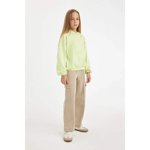 Kız Çocuk Wide Leg Bol Geniş Bol Paça Kargo Cepli Eşofman Altı D0744A824AU