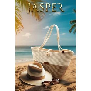 Jüt Ip Bej Çok Amaçlı Seyahat Piknik Plaj Çantası