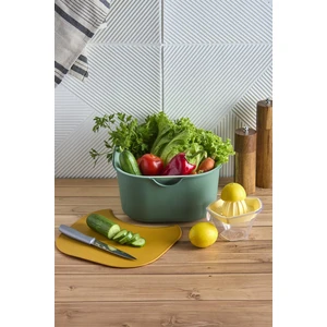Tasty+5 Prç. Çok Amaçlı Karıştırma Kabı+Süzgeç+Kesme Tahtası Hazırlık Seti-Veggy