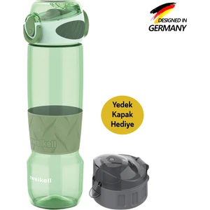 Rezon Switch Emerald Green Bpa Içermez 650 ml Tritan Kırılmaz Suluk-su Matarası - Yedek Kapak Hediye