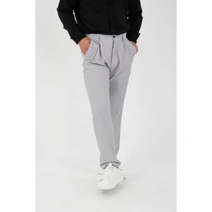 Fitilli Baggy Kalıp Erkek Pantolon - Gri