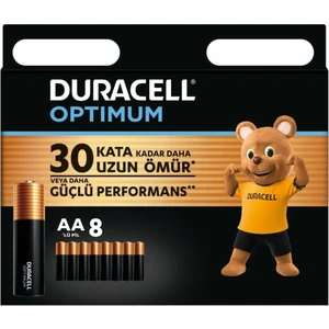 Optimum AA Pil (8’li paket), Alkalin Pil 1,5V, LR6 MX1500