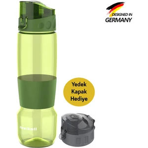 Pivot Switch Military Green Bpa Içermez 650 ml Tritan Kırılmaz Suluk-su Matarası-yedek Kapak Hediye