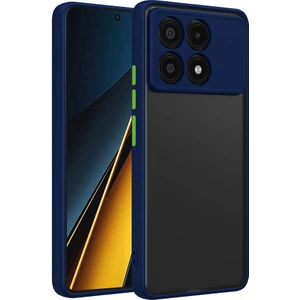 Xiaomi Poco X6 Pro Uyumlu Kılıf Renkli Kenarlı Arkası Mat Yüzeyli Telefon Kılıfı Kapak