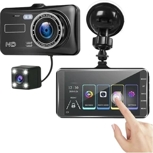MB-300 1296P 4" IPS Dokunmatik Ekran Araç Içi Çift Kamera Gece Görüşlü. Ön ve Arka Araç Kamera.