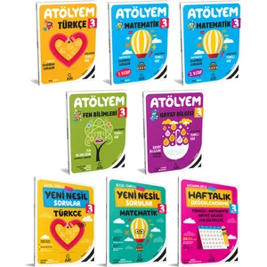 Arı Yayıncılık Arı Yayınları 3. Sınıf Atölyem Türkçe - Atölyem Matematik - Atölyem Fen Bilimleri - Atölyem Hayat Bilgisi 8'li Set