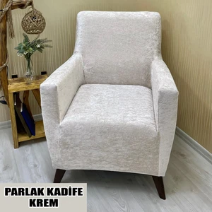 Parlak Kadife Kumaş Tekli Koltuk & Berjer Koltuk Kılıfı