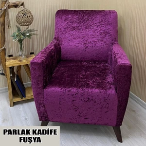 Parlak Kadife Kumaş Tekli Koltuk & Berjer Koltuk Kılıfı
