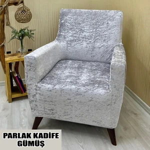 Parlak Kadife Kumaş Tekli Koltuk & Berjer Koltuk Kılıfı
