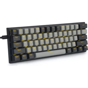 Z-11 Mini 60% Mekanik Gaming Mini Red Switch Klavye (Siyah, Gri, Turuncu Tuşlar)