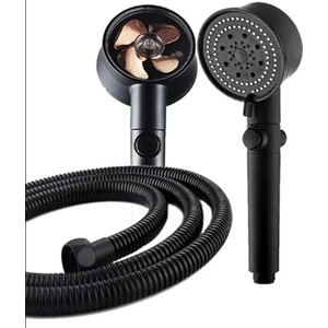 Turbo Fan Siyah Duş Seti