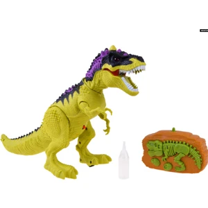 LRS Store Uzaktan Kumandalı Dinozor Buhar Çıkaran T-Rex Sesli Işıklı Jurassic Dünya Modeli Dinazor Yeşil