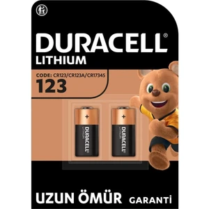 DURACELL CR123 (2’li Paket) yüksek güçlü lityum pil 3V (CR123A / CR17345)
