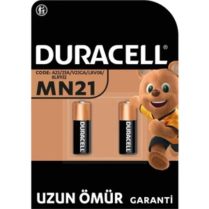 DURACELL MN21 (2’li Paket) özel alkalin pil 12V (A23 / 23A / V23GA / LRV08 / 8LR932)