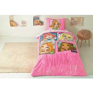 Lisanslı Winx Girls Club Pamuk Tek Kişilik Nevresim Takımı