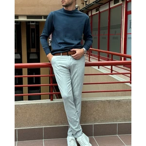 Erkek, Bisiklet Yaka, Slim Fit, Old Money, Yün-Akrilik Elyaf, Triko Kazak PLTK03