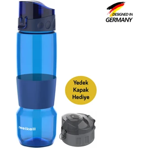Pivot Switch Royal Blue Bpa Içermez 650 ml Tritan Kırılmaz Suluk-su Matarası - Yedek Kapak Hediyeli