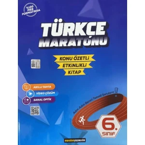 Maraton Yayıncılık 6. Sınıf Türkçe Maratonu Konu Özetli Etkinlikli Kitap