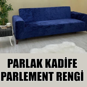 Parlak Kadife Kumaş Üçlü & Çekyat Koltuk Kılıfı