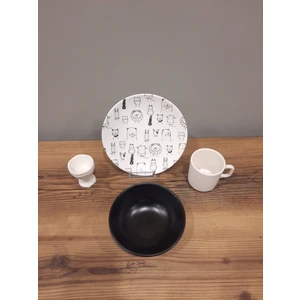 Mama Takımı 4 Parça Siyah Beyaz