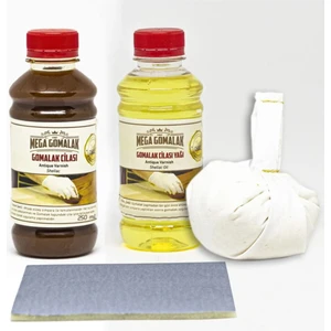 Doğal Ahşap Cila Seti Gomalak 250 ml + Cila Yağı 250 ml + Sürme Topu + Zımpara