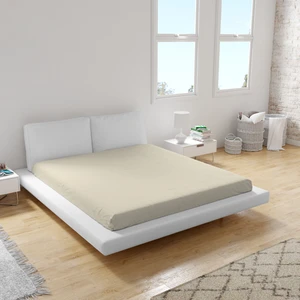 Premium Krem 120X200 Tek Kişilik Lastikli Penye Çarşaf
