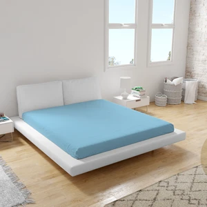 Premium Turkuaz 90X200 Tek Kişilik Lastikli Penye Çarşaf