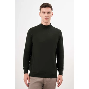 Erkek Haki Basic Yarım Balıkçı Yaka Dynamic Fit Rahat Kesim Triko