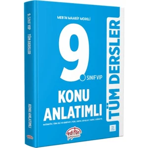 Editör Yayınları 9. Sınıf Vip Tüm Dersler Konu Anlatımlı