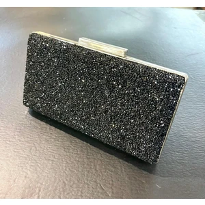 Kutu Taşlı Model Siyah Abiye Çanta