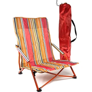 Binbir Reyon Yere Yakın Sandalye Çantalı Plaj Sandalyesi Katlanır Kamp Sandalyesi 68CM HA033
