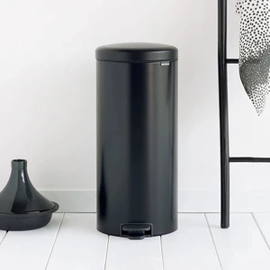 Newicon Matt Black Pedallı Çöp Kutusu 30 lt