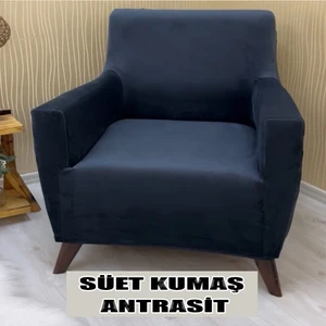 Süet Detaylı Angora Kumaş Tekli Koltuk & Berjer Koltuk Kılıfı