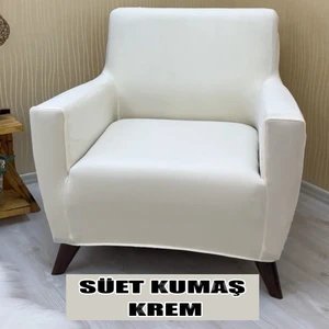 Süet Detaylı Angora Kumaş Tekli Koltuk & Berjer Koltuk Kılıfı