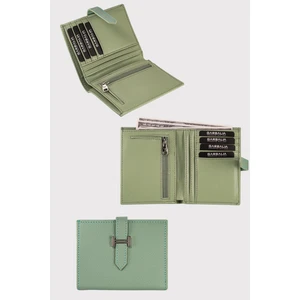 Helsinki Dıştan Kemer Kapamalı Fermuarlı Bozuk Para Gözlü Parlak Kadın Kartlık Cüzdan