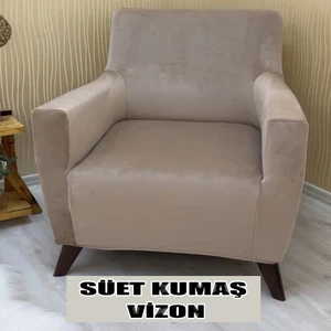 Süet Detaylı Angora Kumaş Tekli Koltuk & Berjer Koltuk Kılıfı