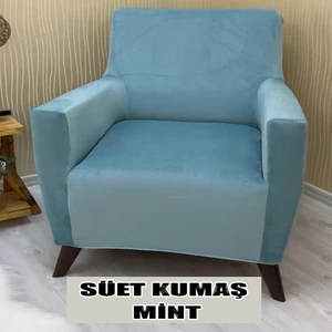 Süet Detaylı Angora Kumaş Tekli Koltuk & Berjer Koltuk Kılıfı