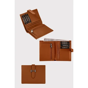 Helsinki Dıştan Kemer Kapamalı Fermuarlı Bozuk Para Gözlü Parlak Kadın Kartlık Cüzdan