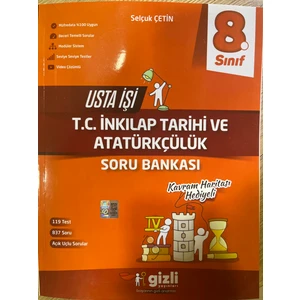 Gizli Yayınları 8. Sınıf Usta İşi T.C. İnkılap Tarihi ve Atatürkçülük Soru Bankası