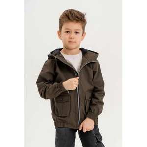 Gold Class Kidswear Kapüşonlu Cepli Su Geçirmez Erkek Çocuk Yağmurluk