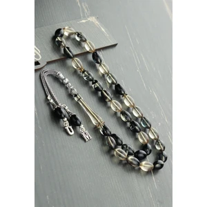 Tesbih Otağı Harfli Gümüş Püsküllü Ateş Kehribar Tesbih (Soru Cevap Alanından Harf Belirtiniz)