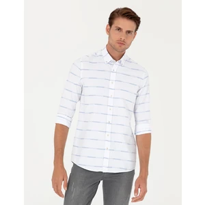 Pierre Cardin Erkek Mavi Slim Fit Uzun Kollu Gömlek 50296902-VR036